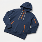 Men's Quarter Zip Tactical Hoodie - Multi-Pocket Fleece Pullover Sweatshirt
