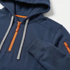 Men's Quarter Zip Tactical Hoodie - Multi-Pocket Fleece Pullover Sweatshirt