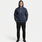 Men's Quarter Zip Tactical Hoodie - Multi-Pocket Fleece Pullover Sweatshirt