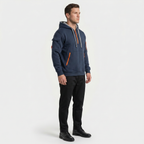 Men's Quarter Zip Tactical Hoodie - Multi-Pocket Fleece Pullover Sweatshirt