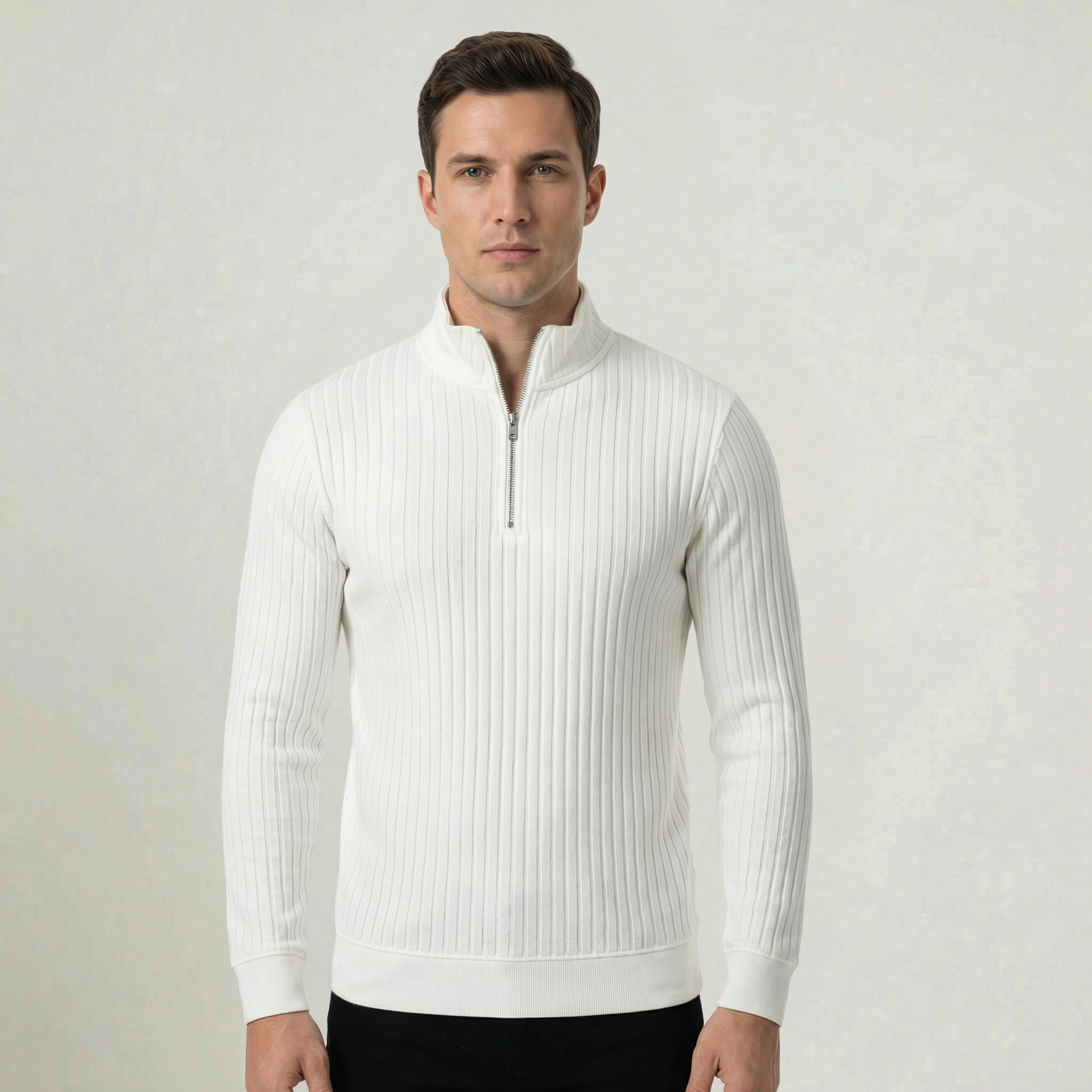 Men’s Quarter Zip Knitted Autumn Jumper