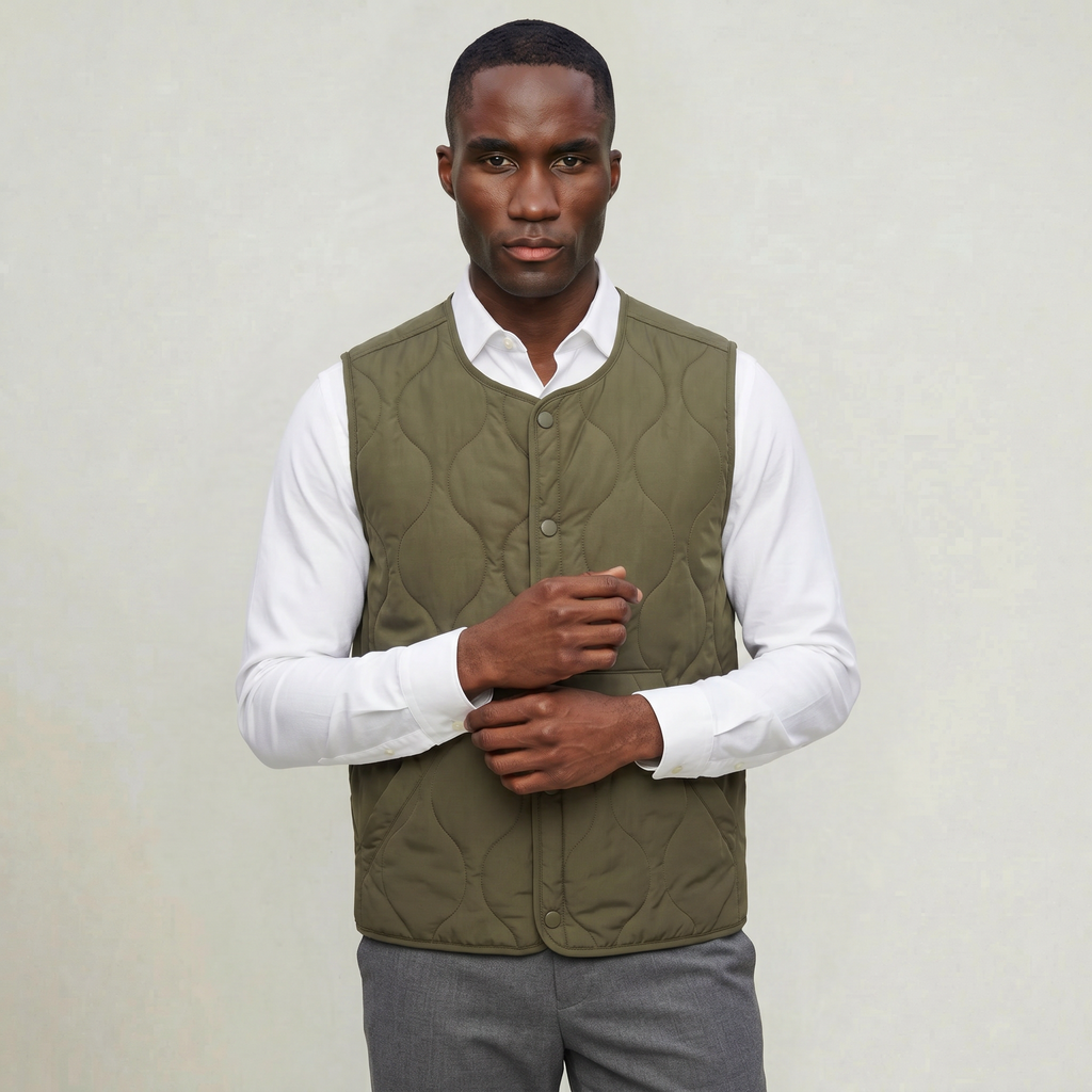 Men’s Quilted Padded Vest - Lightweight Regular Fit