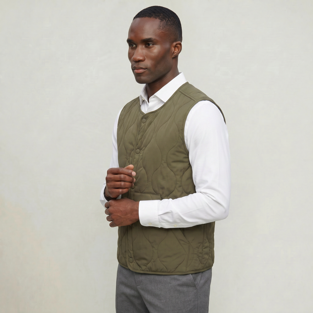 Men’s Quilted Padded Vest - Lightweight Regular Fit