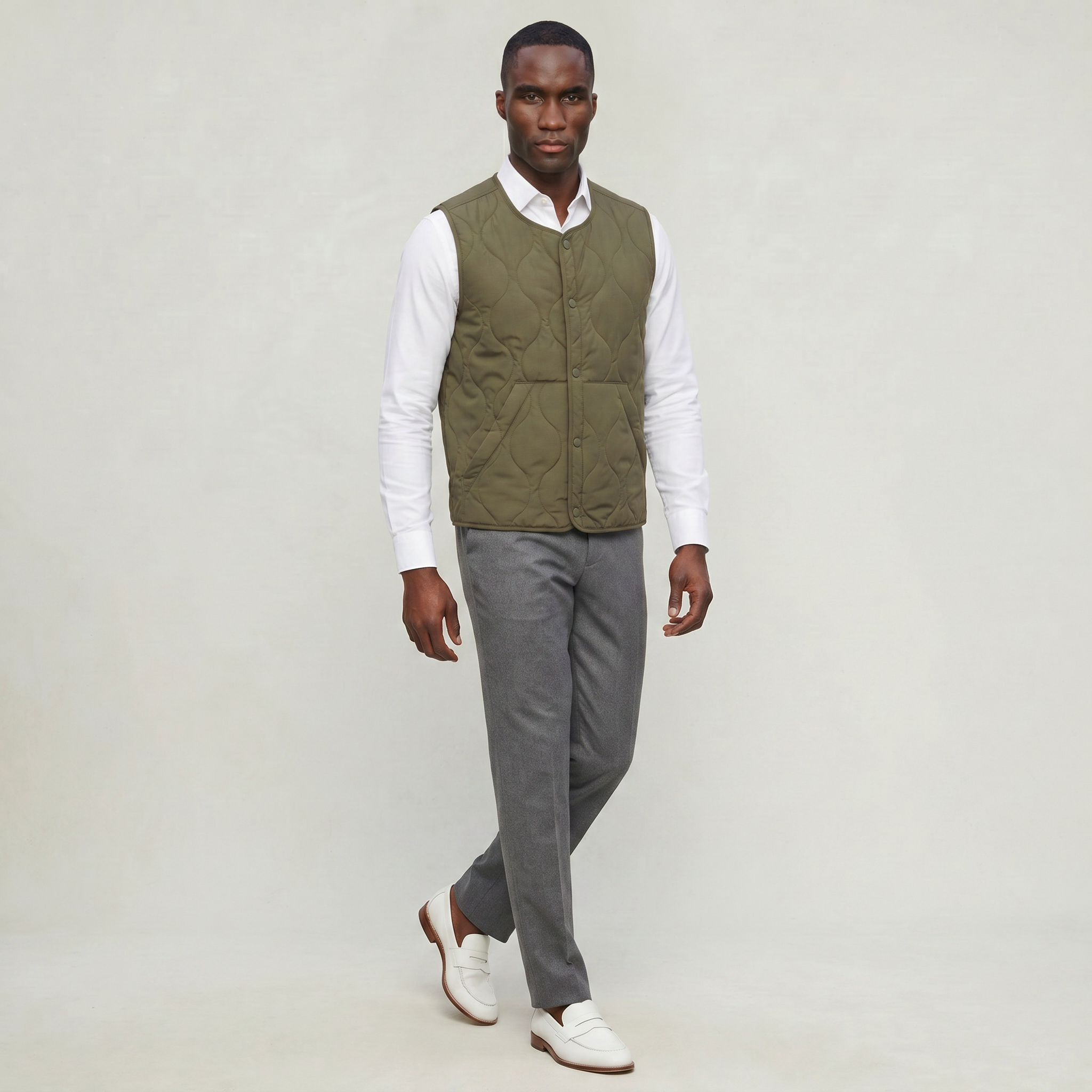 Men’s Quilted Padded Vest - Lightweight Regular Fit