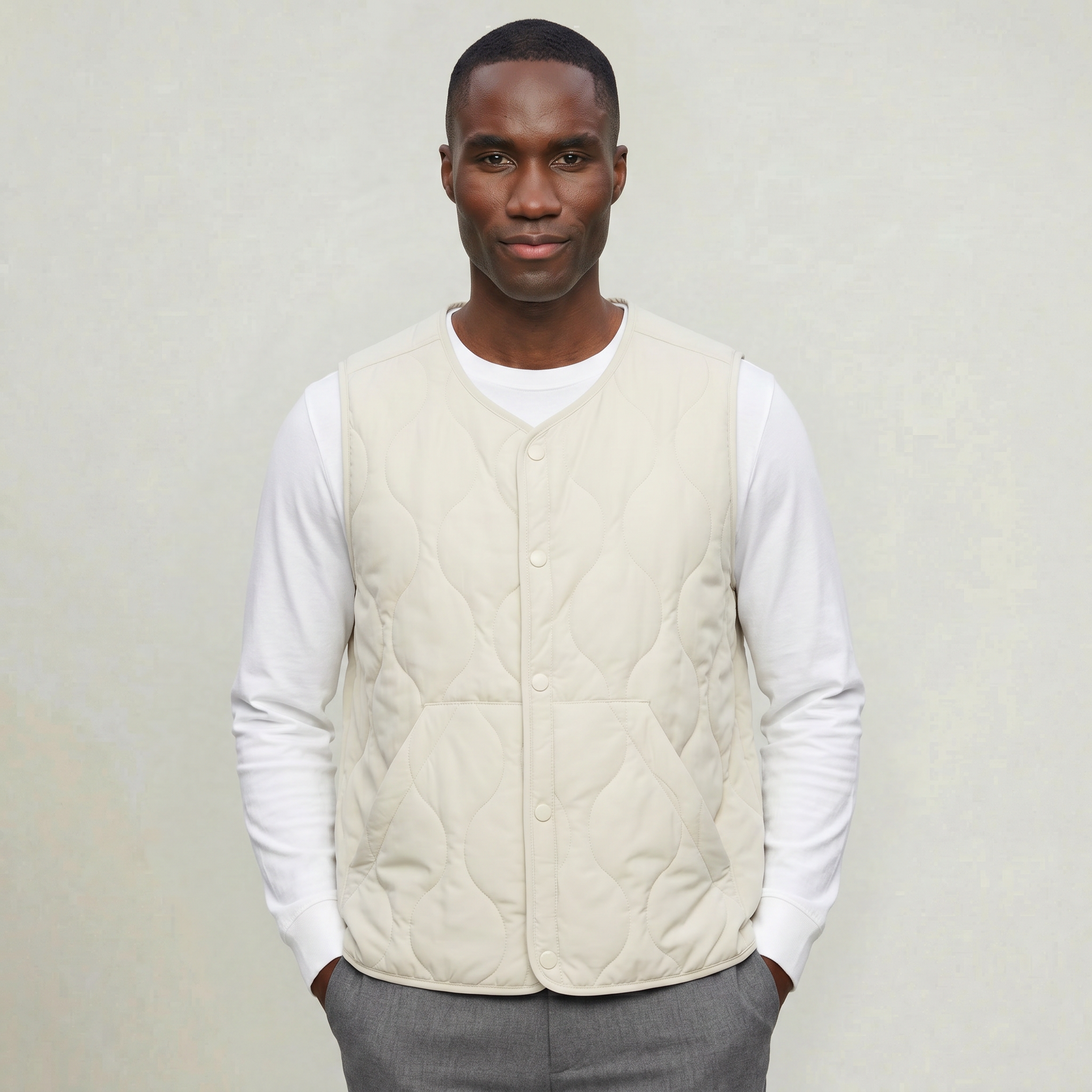 Men’s Quilted Padded Vest - Lightweight Regular Fit