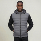 Men’s Quilted Puffer Jacket - Hooded Zip-Up Regular Fit