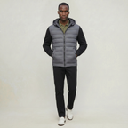 Men’s Quilted Puffer Jacket - Hooded Zip-Up Regular Fit