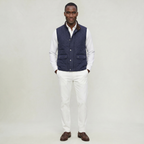 Men’s Quilted Snap Button Vest - Stand Collar Workwear Gilet