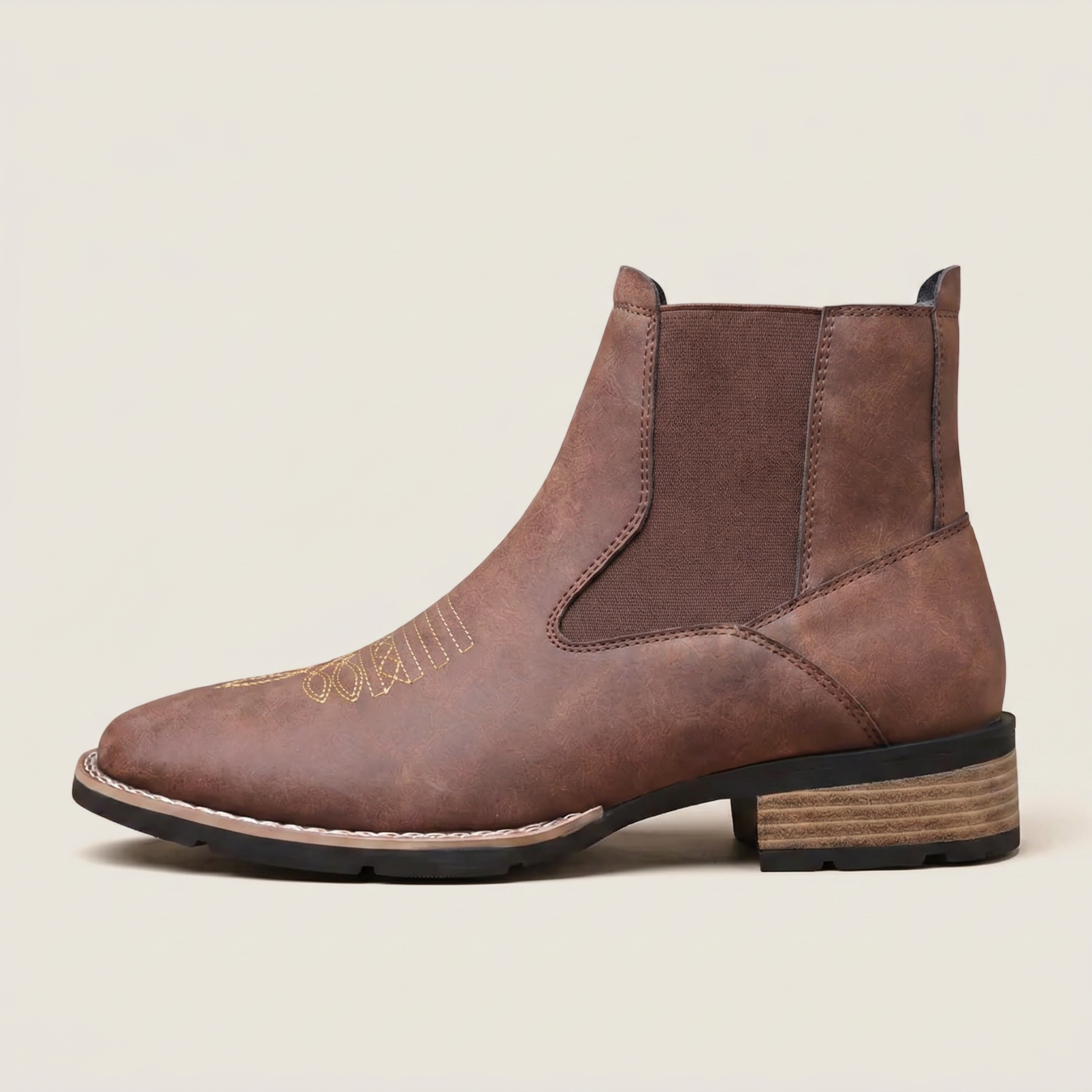 Men’s Retro Chelsea Boots - Slip-On Ankle Fit