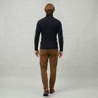 Men’s Ribbed Turtle Neck Jumper - Roll Neck Skivvy Slim Fit