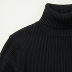 Men’s Ribbed Turtle Neck Jumper - Roll Neck Skivvy Slim Fit