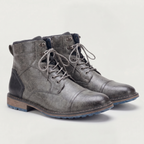 Men’s Rugged Lace Up Ankle Boots - Casual Leather Boots