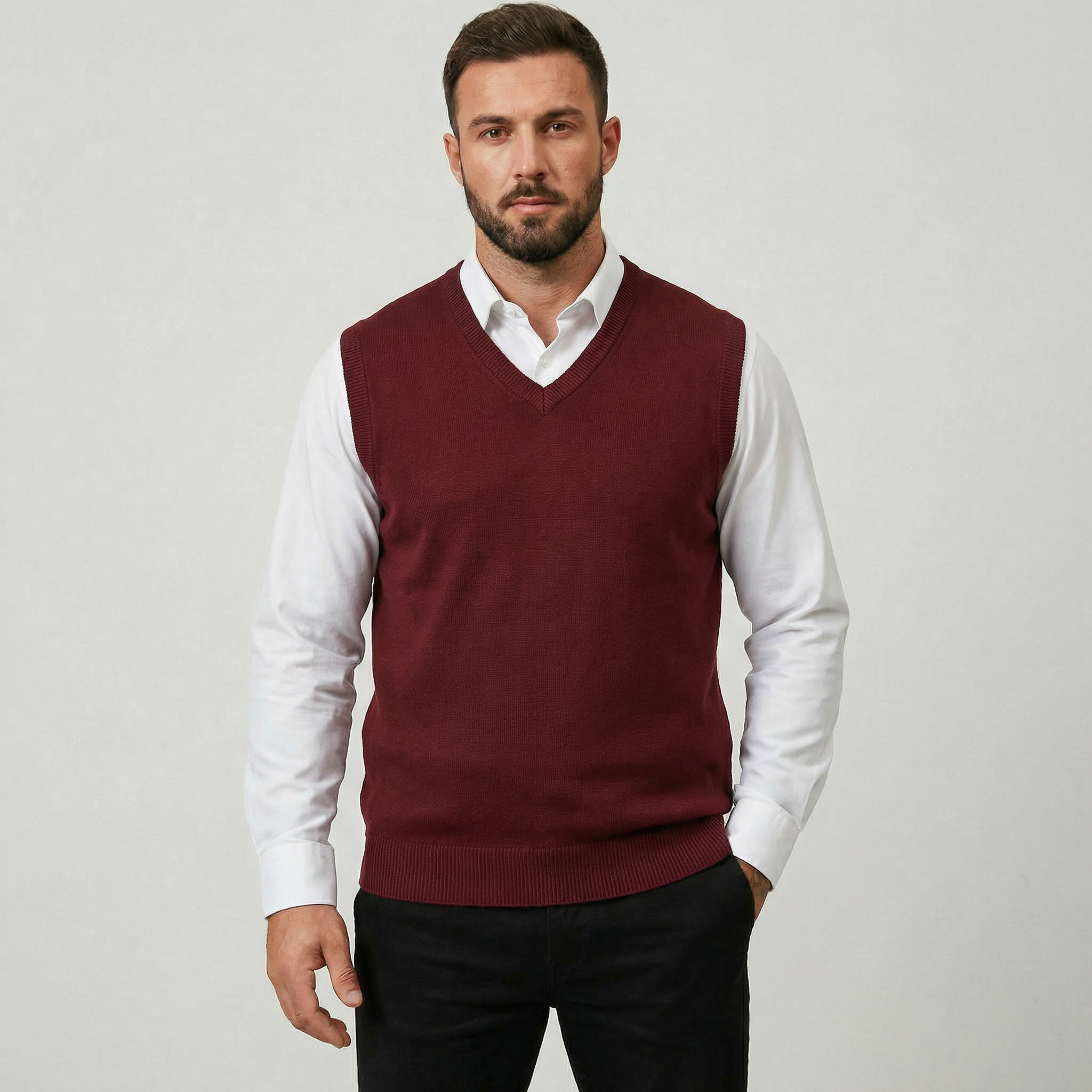 Men's knit spencer Vest