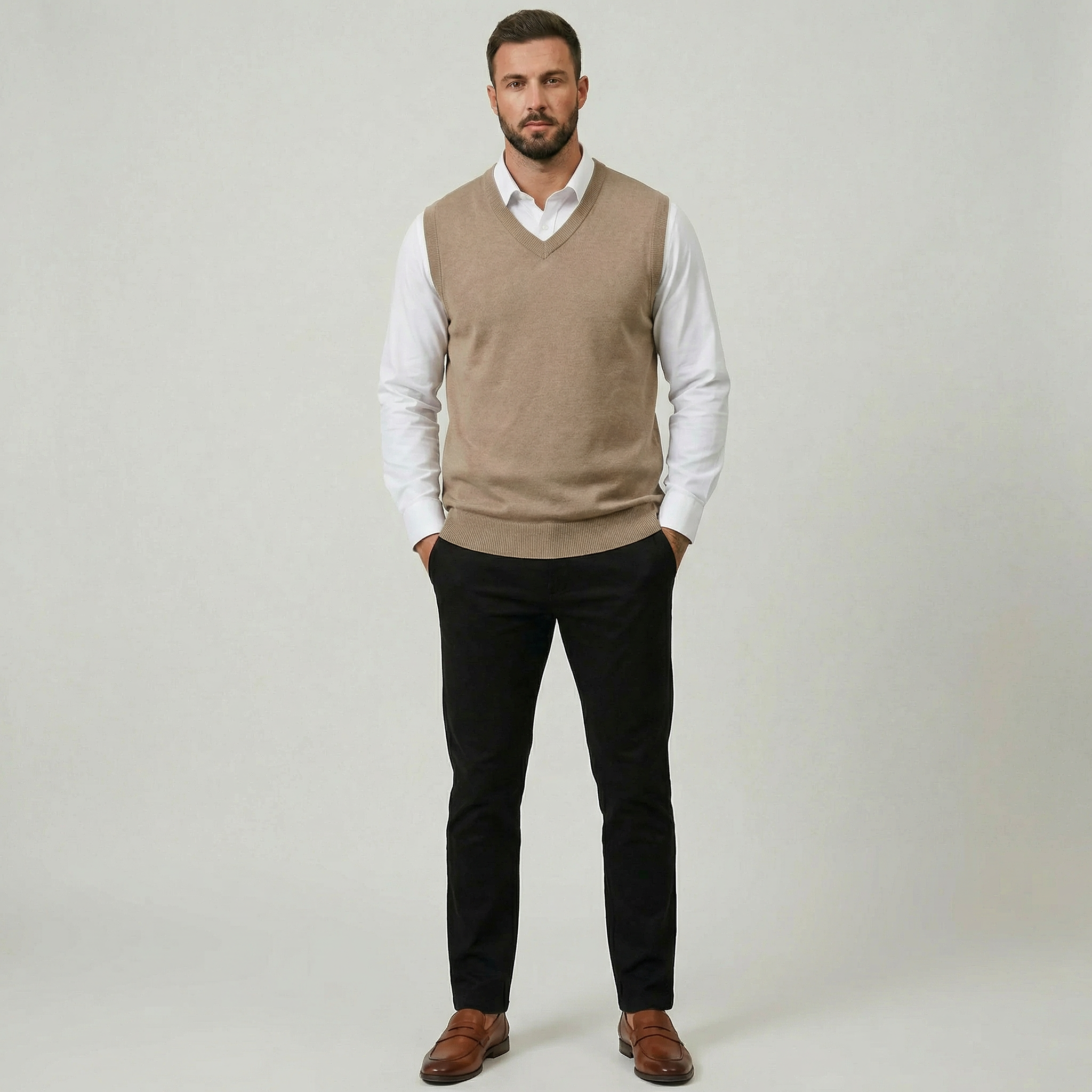 Men's knit spencer Vest