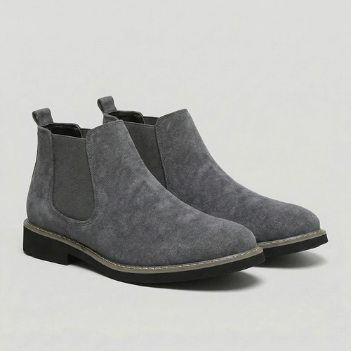 Men's Suede Slip-On Chelsea Boots