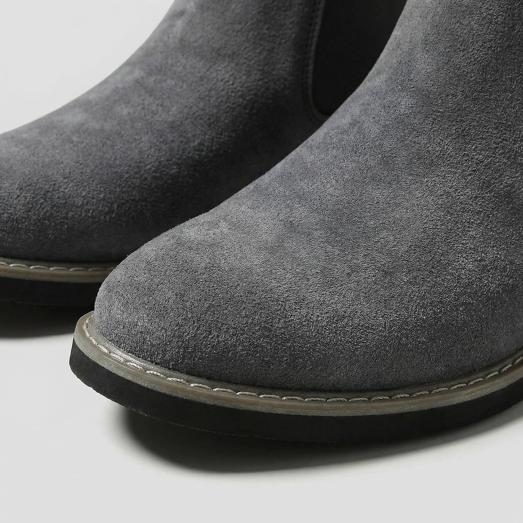 Men's Suede Slip-On Chelsea Boots