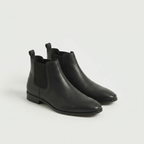 Men’s Smooth Leather Chelsea Boots —  Slip-On Ankle Fit