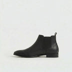 Men’s Smooth Leather Chelsea Boots —  Slip-On Ankle Fit