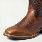 Men’s Square-Toe Western Boots - Pull-On Mid-Calf Cowboy Fit