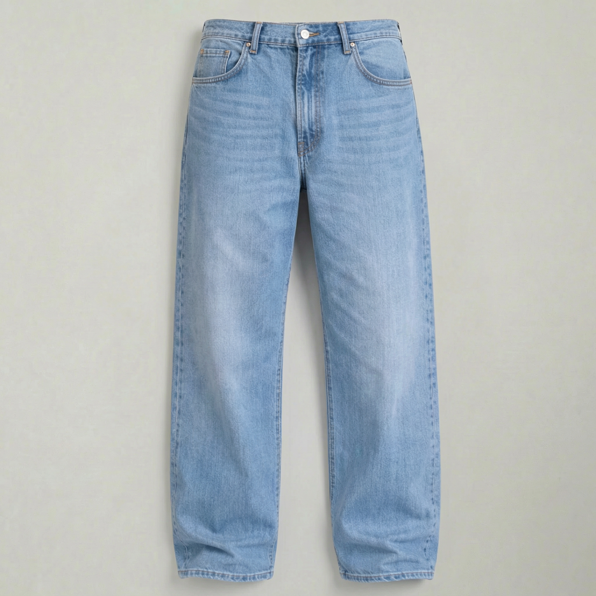 Men's Cotton Blend Straight-Leg Denim Jeans