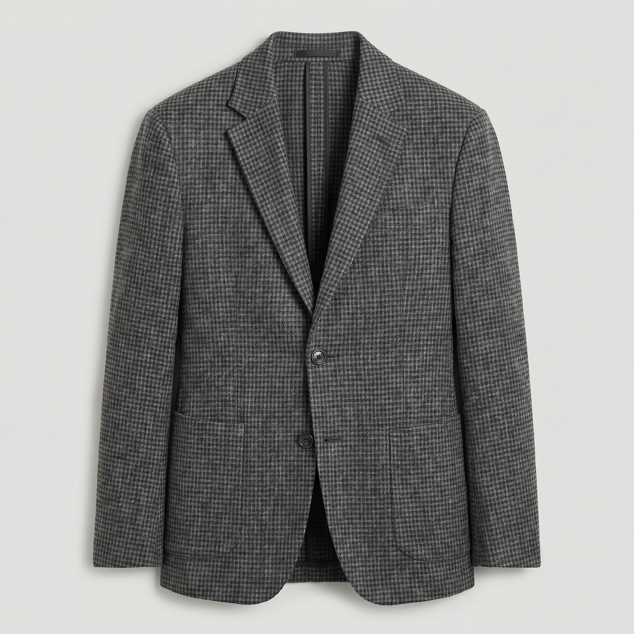 Men’s Textured Tailored Jacket - Smart Casual Wool Look Coat