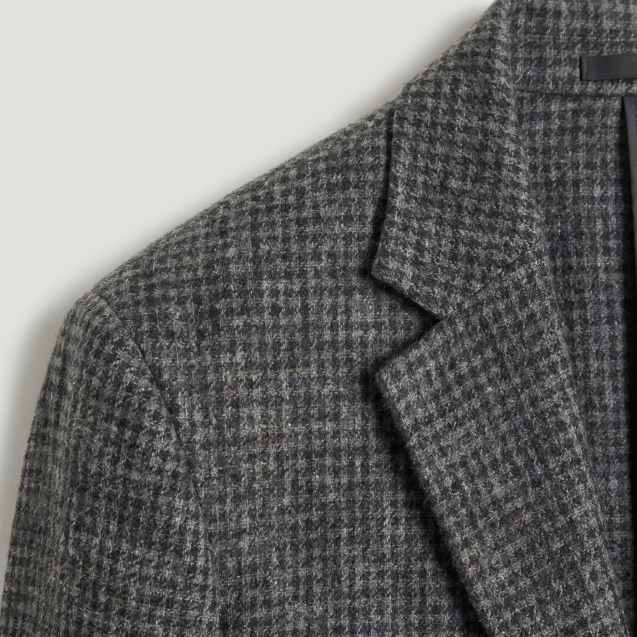 Men’s Textured Tailored Jacket - Smart Casual Wool Look Coat