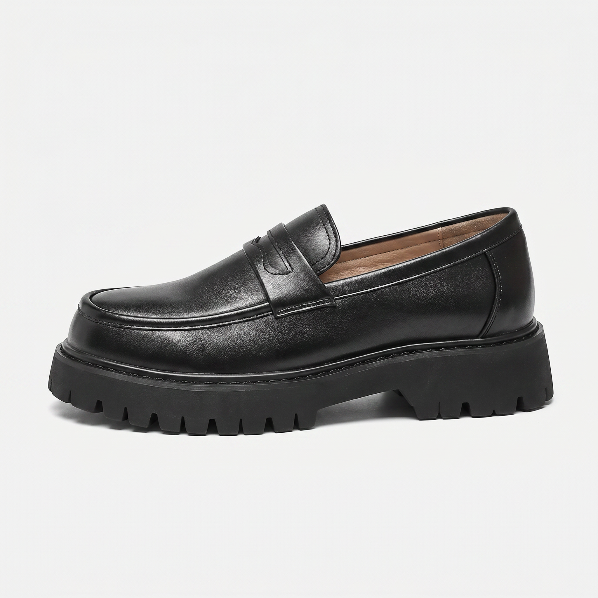Men’s Chunky Loafers - Thick Sole Slip-On Shoes