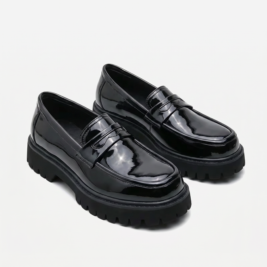 Men’s Chunky Loafers - Thick Sole Slip-On Shoes