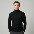 Men's Wool Turtleneck Jumper – Winter Roll Neck Skivvy