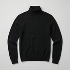 Men's Wool Turtleneck Jumper – Winter Roll Neck Skivvy