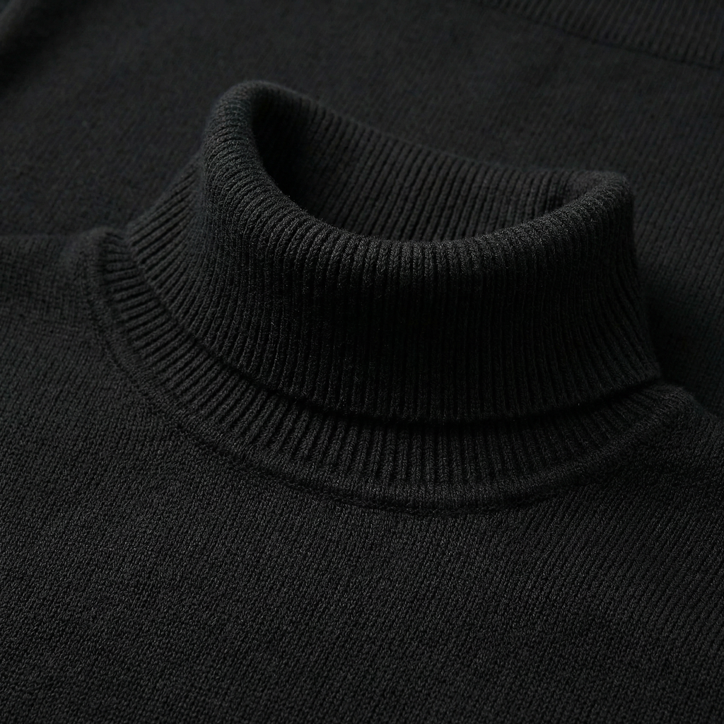 Men's Wool Turtleneck Jumper – Winter Roll Neck Skivvy