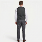 Men’s Tweed Vest - Fitted Waistcoat Wool Fit
