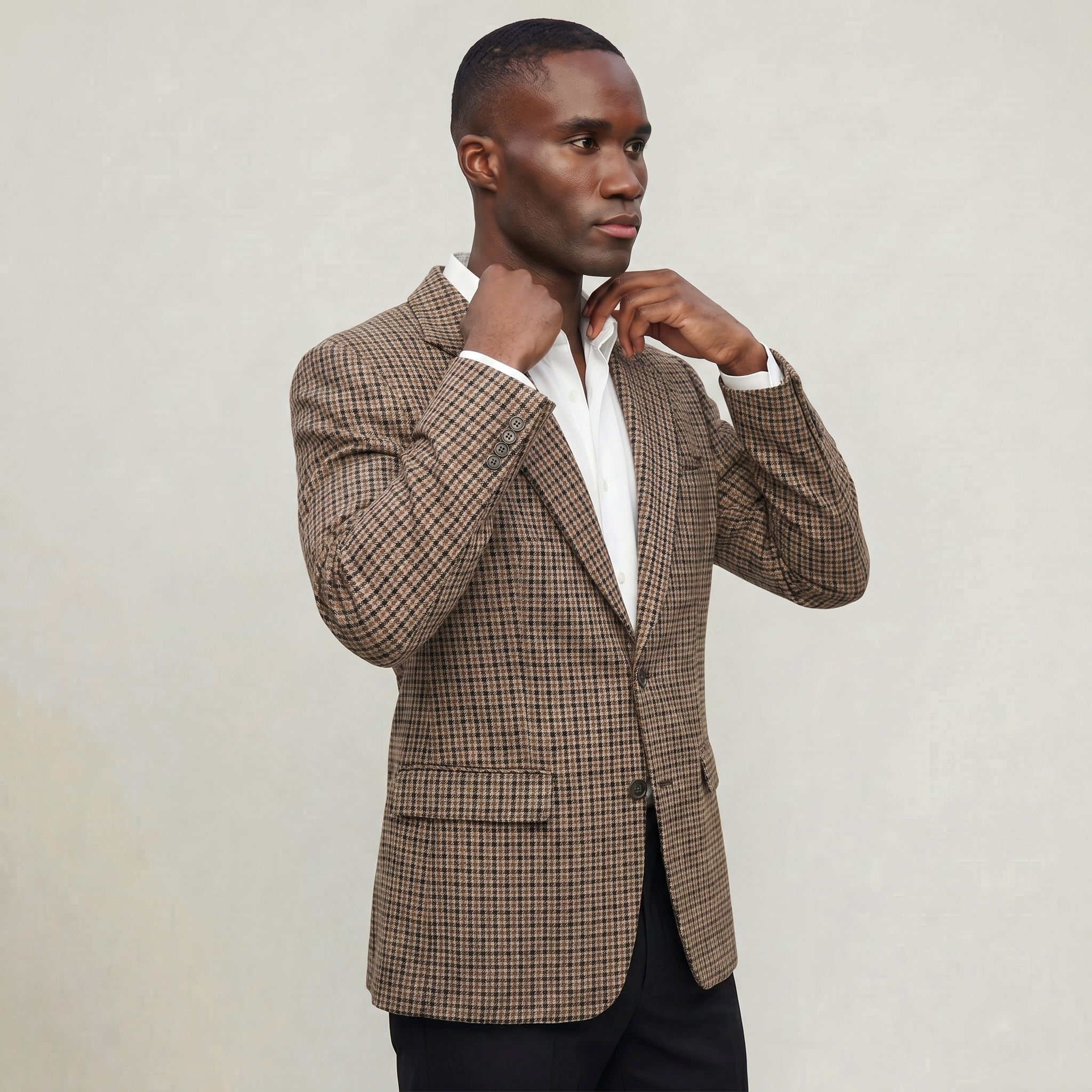 Men’s Check Blazer - Smart Casual Tailored Jacket