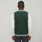 Men’s Cable Knit Sleeveless Vest  - V Neck Sweater