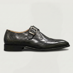 Men’s Wingtip Monk Strap Buckle Shoes