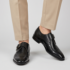 Men’s Wingtip Monk Strap Buckle Shoes