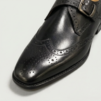Men’s Wingtip Monk Strap Buckle Shoes