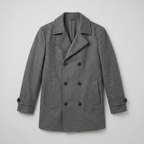 Men’s Wool Blend Overcoat - Double Breasted Tailored Long Coat