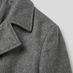 Men’s Wool Blend Overcoat - Double Breasted Tailored Long Coat