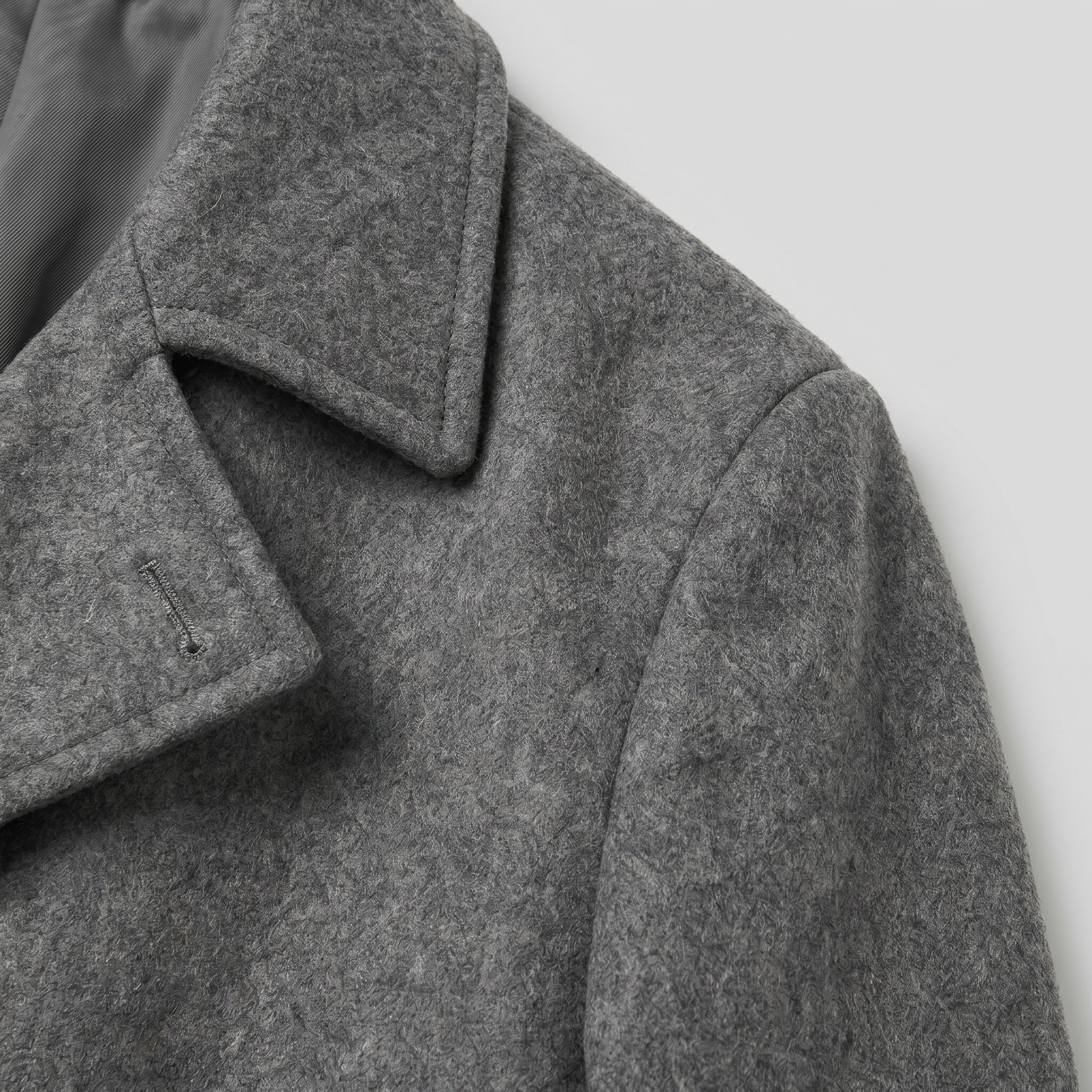 Men’s Wool Blend Overcoat - Double Breasted Tailored Long Coat