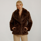 Women's Faux Fur Winter Coat - Slim Fit
