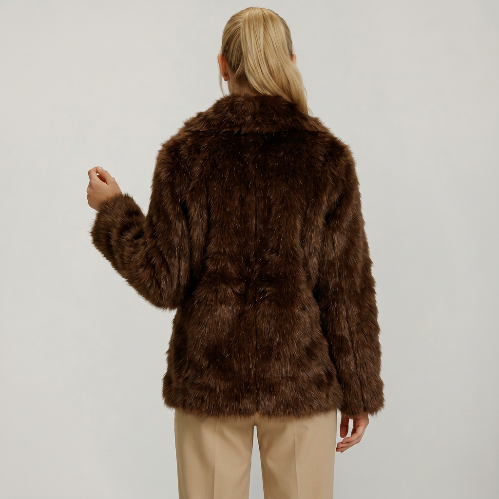 Women's Faux Fur Winter Coat - Slim Fit