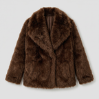 Women's Faux Fur Winter Coat - Slim Fit