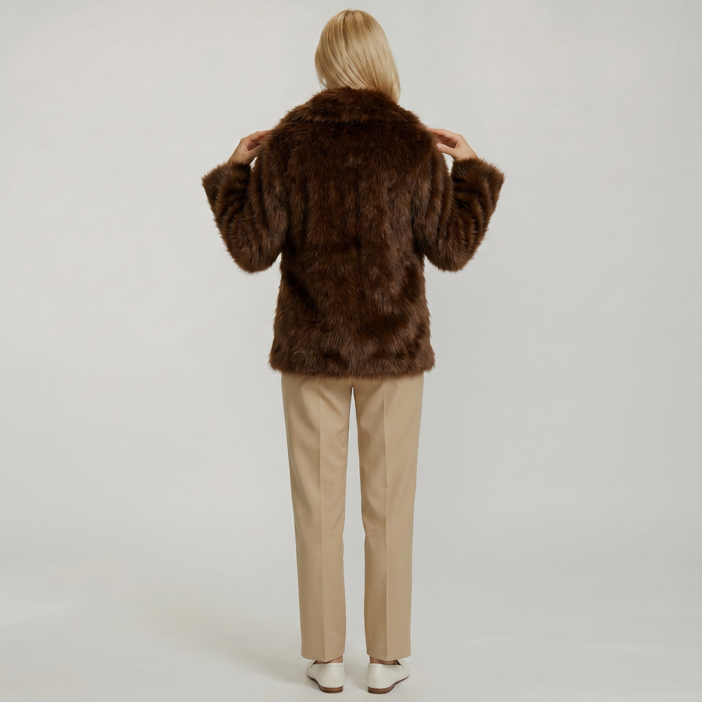 Women's Faux Fur Winter Coat - Slim Fit