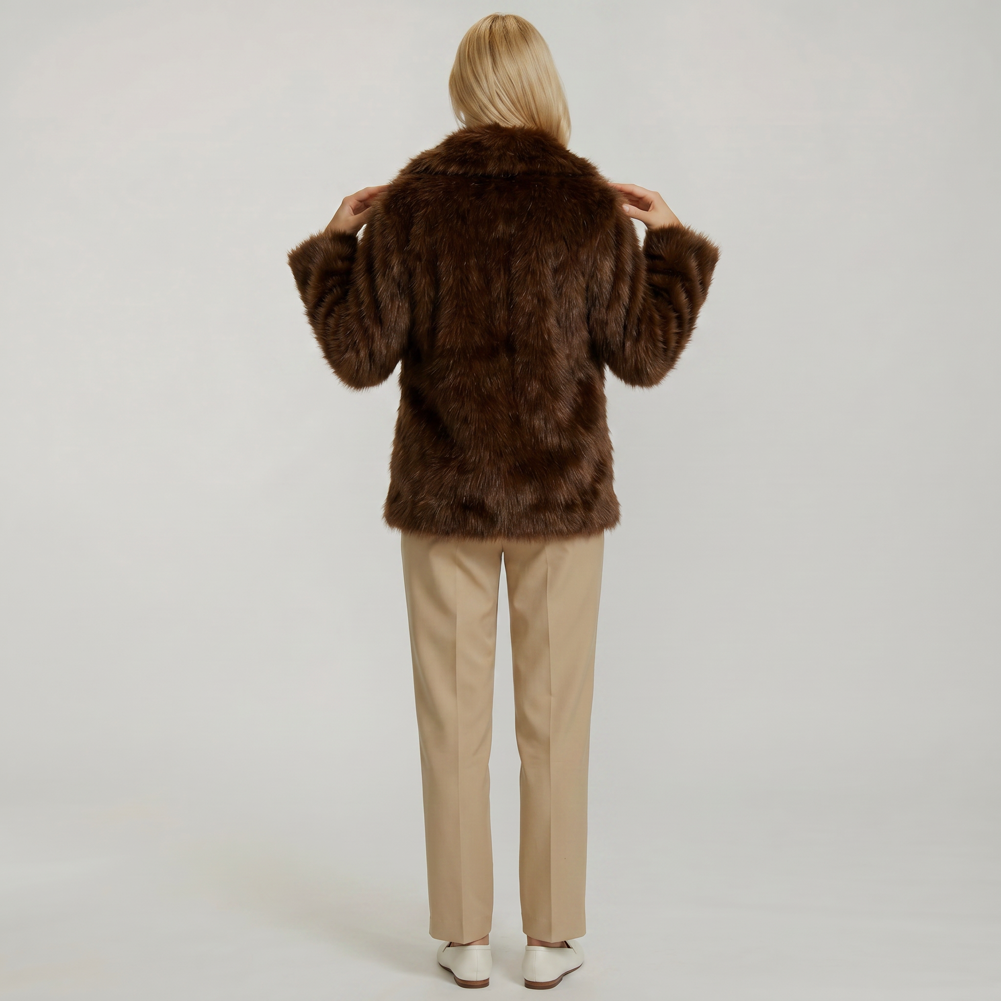 Women's Faux Fur Winter Coat - Slim Fit