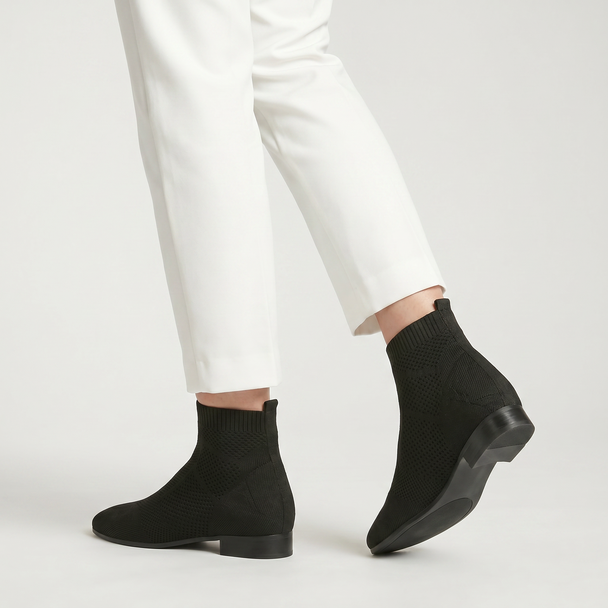 Women’s Ankle Boots - Slip-On Low Heel Fit