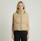 Women’s Lightweight Quilted Puffer Vest - Casual Zip Up Outerwear