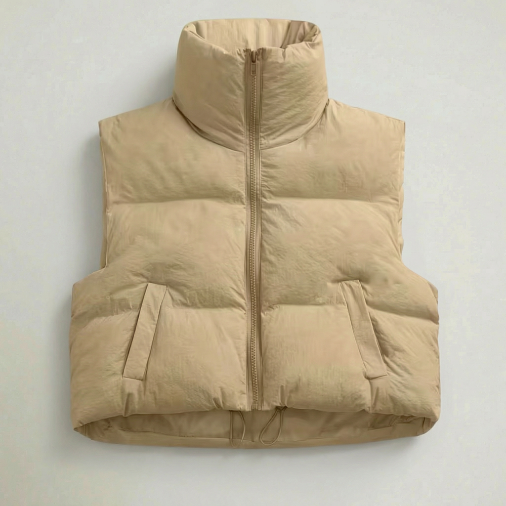 Women’s Lightweight Quilted Puffer Vest - Casual Zip Up Outerwear