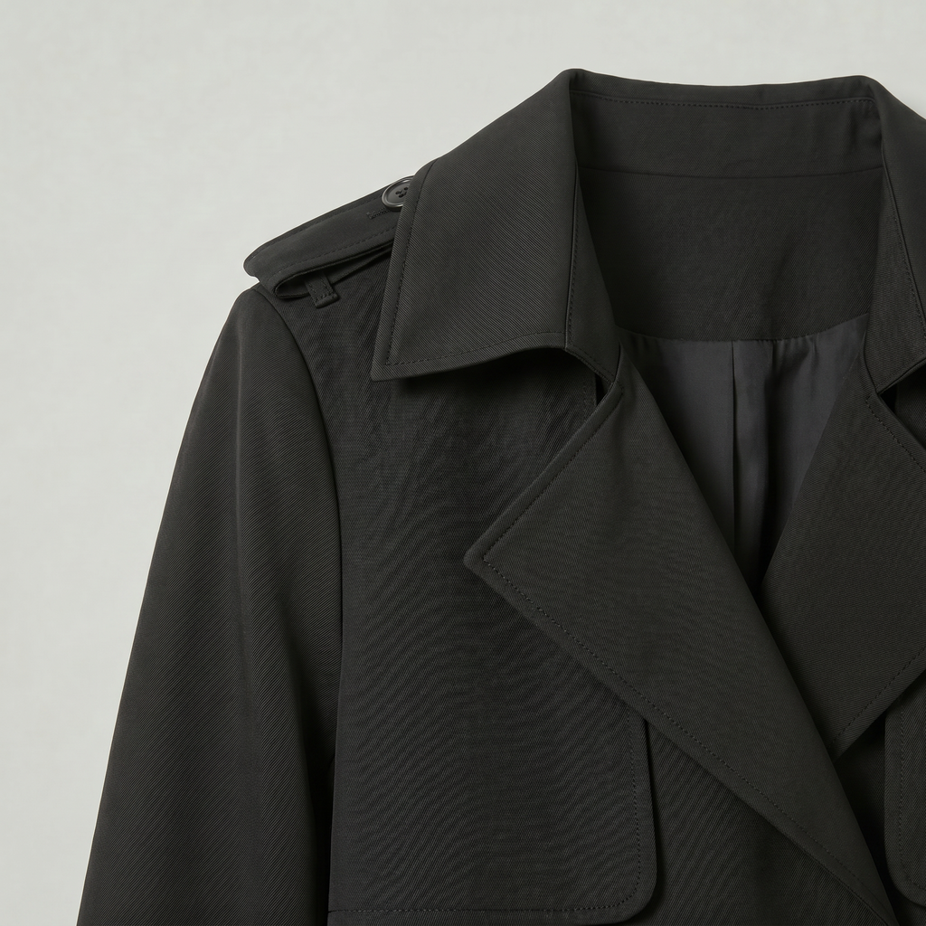 Women’s Belted Long Coat - Double-Breasted Longline Fit