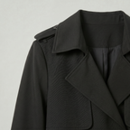 Women’s Belted Long Coat - Double-Breasted Longline Fit